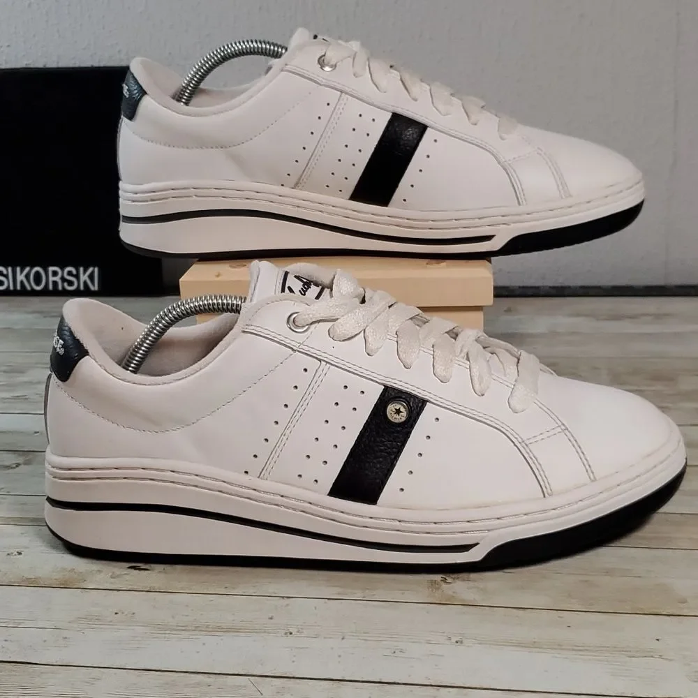 Converse Match Up OX Mens 12 White Black Leather Vintage 90s Skateboard Shoes
